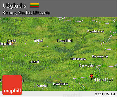 Satellite Panoramic Map of Užgludis