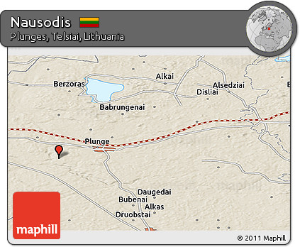 Shaded Relief Panoramic Map of Nausodis