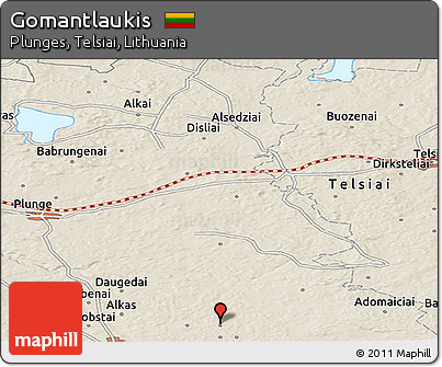 Shaded Relief Panoramic Map of Gomantlaukis
