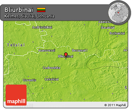 Physical 3D Map of Bliurbinai