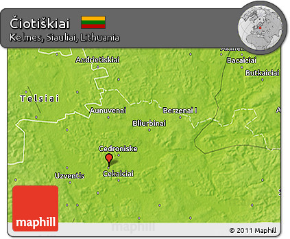 Physical 3D Map of Čiotiškiai