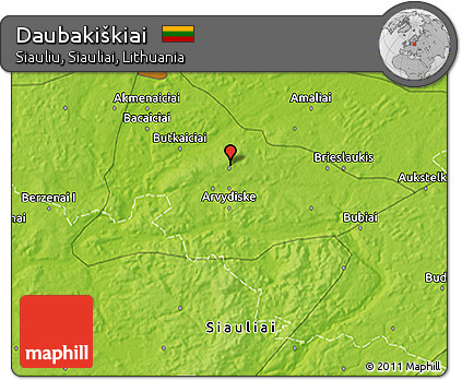 Physical 3D Map of Daubakiškiai