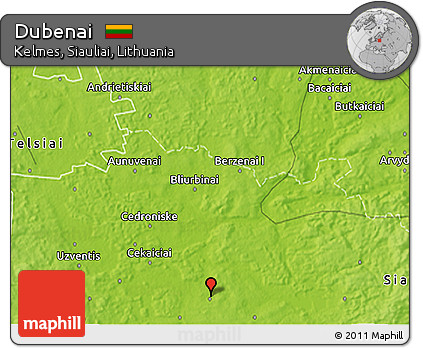 Physical 3D Map of Dubenai