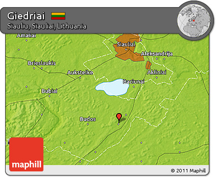 Physical 3D Map of Giedriai