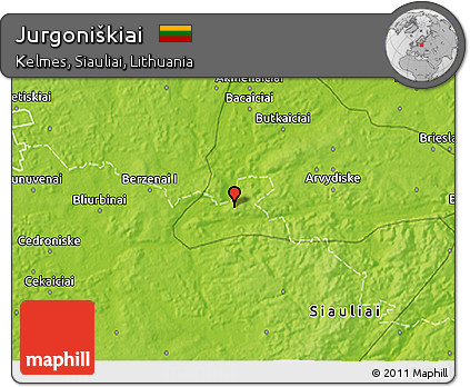 Physical 3D Map of Jurgoniškiai