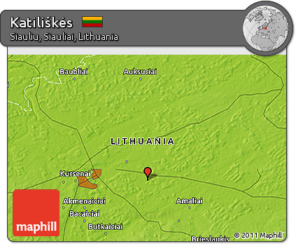 Physical 3D Map of Katiliškės