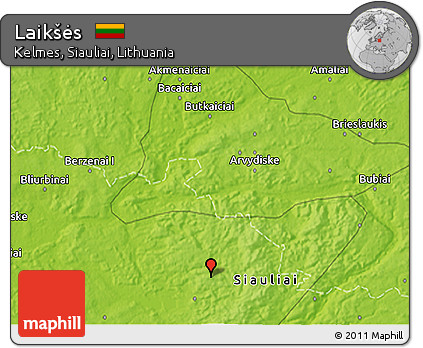 Physical 3D Map of Laikšės