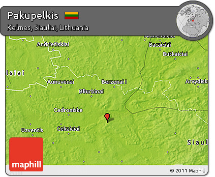 Physical 3D Map of Pakupelkis