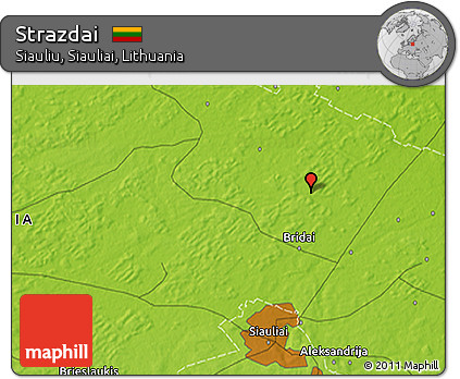 Physical 3D Map of Strazdai