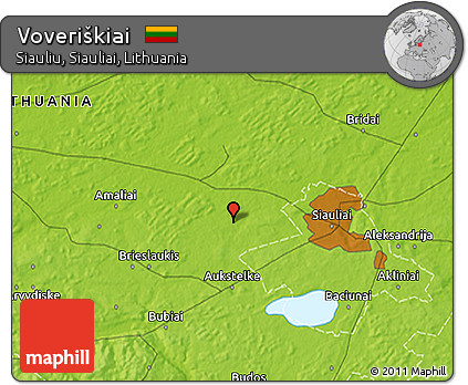 Physical 3D Map of Voveriškiai