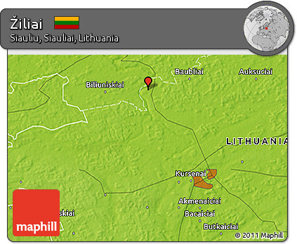 Physical 3D Map of Žiliai