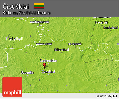 Physical 3D Map of Čiotiškiai