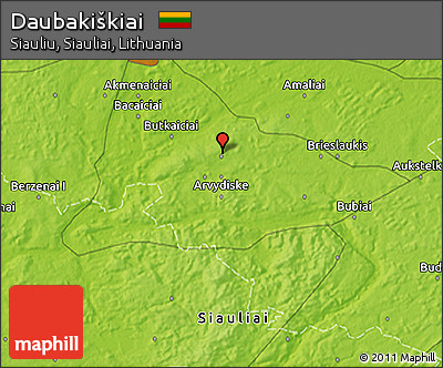 Physical 3D Map of Daubakiškiai