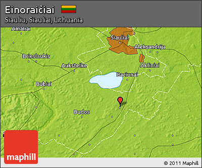 Physical 3D Map of Einoraičiai