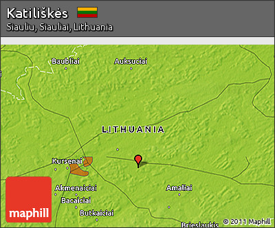 Physical 3D Map of Katiliškės