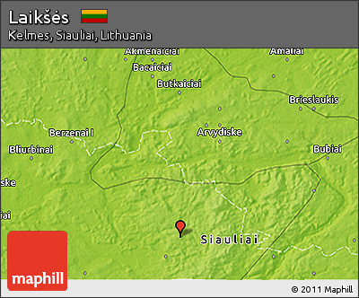 Physical 3D Map of Laikšės