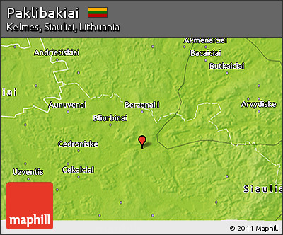 Physical 3D Map of Paklibakiai