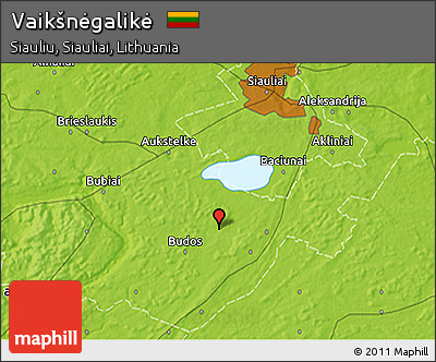 Physical 3D Map of Vaikšnėgalikė