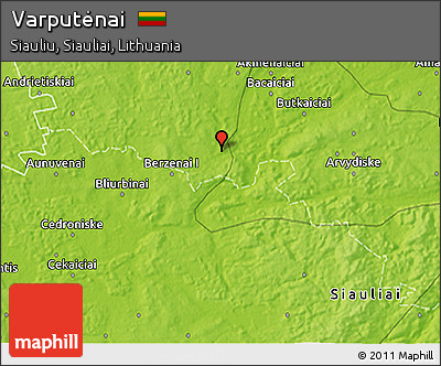 Physical 3D Map of Varputėnai