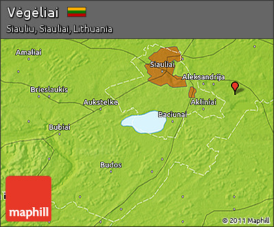 Physical 3D Map of Vėgėliai