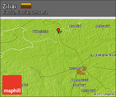 Physical 3D Map of Žiliai