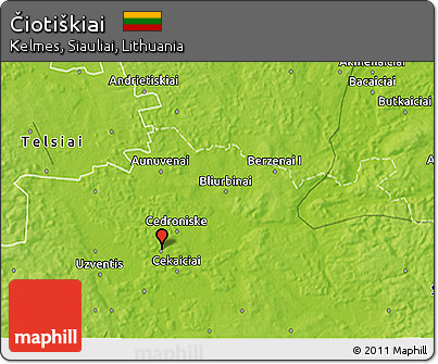 Physical 3D Map of Čiotiškiai