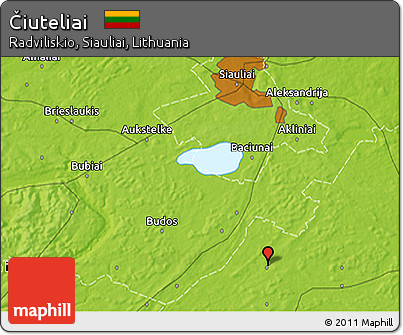 Physical 3D Map of Čiuteliai