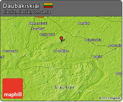 Physical 3D Map of Daubakiškiai