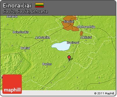 Physical 3D Map of Einoraičiai