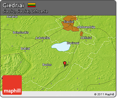 Physical 3D Map of Giedriai