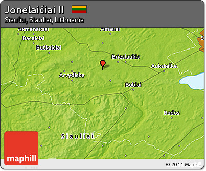 Physical 3D Map of Jonelaičiai II