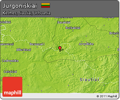 Physical 3D Map of Jurgoniškiai