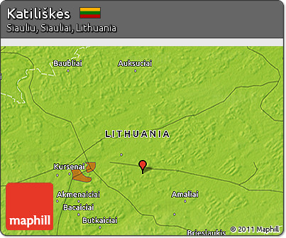 Physical 3D Map of Katiliškės
