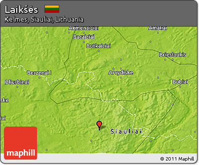 Physical 3D Map of Laikšės