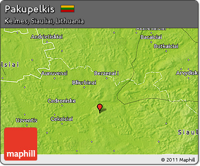 Physical 3D Map of Pakupelkis