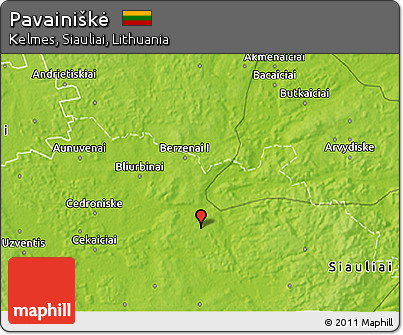 Physical 3D Map of Pavainiškė