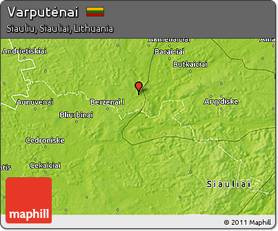 Physical 3D Map of Varputėnai