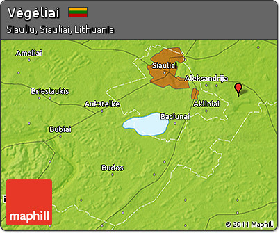 Physical 3D Map of Vėgėliai