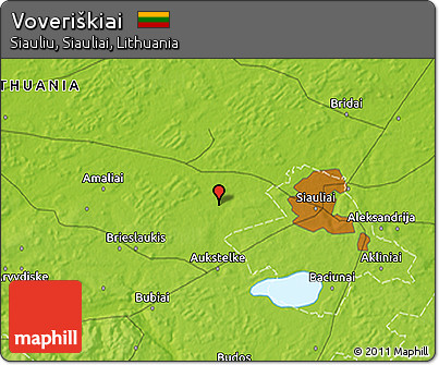 Physical 3D Map of Voveriškiai