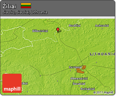 Physical 3D Map of Žiliai