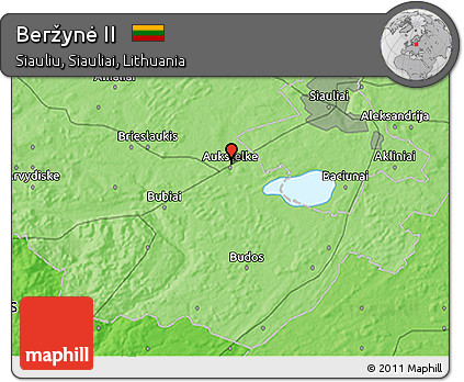 Political 3D Map of Beržynė II