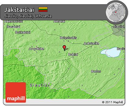 Political 3D Map of Jakštaičiai