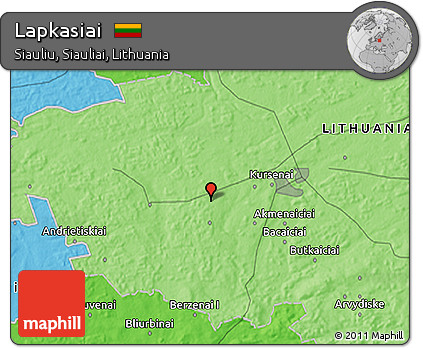 Political 3D Map of Lapkasiai