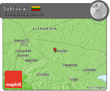Political 3D Map of Šobliškiai