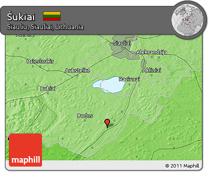 Political 3D Map of Šukiai