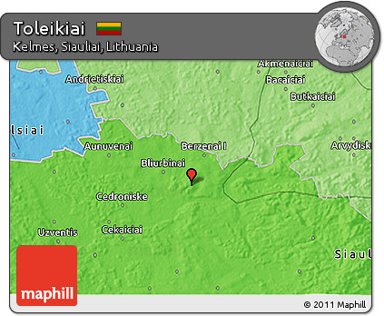 Political 3D Map of Toleikiai