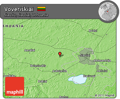 Political 3D Map of Voveriškiai