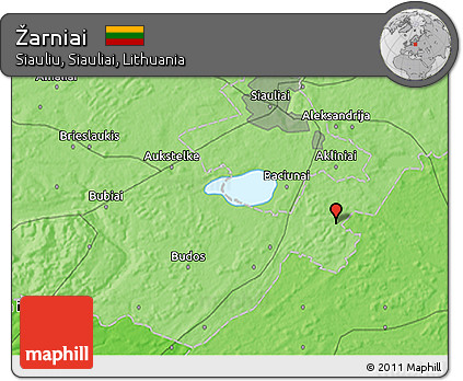 Political 3D Map of Žarniai
