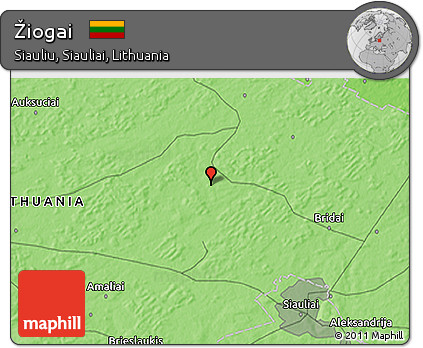 Political 3D Map of Žiogai
