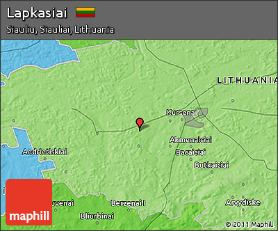 Political 3D Map of Lapkasiai